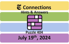 Connections NYT Answers Today: July 19, 2024