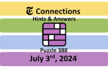 Connections NYT Answers Today: July 3, 2024
