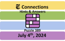 Connections NYT Answers Today: July 4, 2024