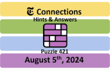 Connections NYT Answers Today: August 5, 2024