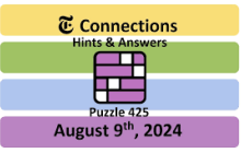 Connections NYT Answers Today: August 9, 2024